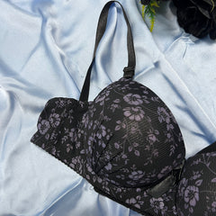Feather Fit Blush Rose Floral Padded Bra – Wireless Seamless Everyday Support Bra for Women Pakistan
