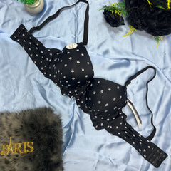 Feather Fit Daisy Ruffle Padded Bra – Wireless Floral Comfort Everyday T-Shirt Bra for Women Pakistan