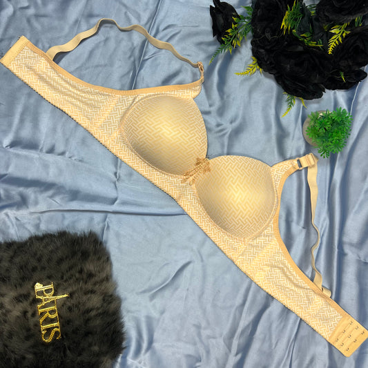 Feather Fit Geometric Luxe Padded Bra – Wireless Breathable Everyday T-Shirt Bra for Women Pakistan