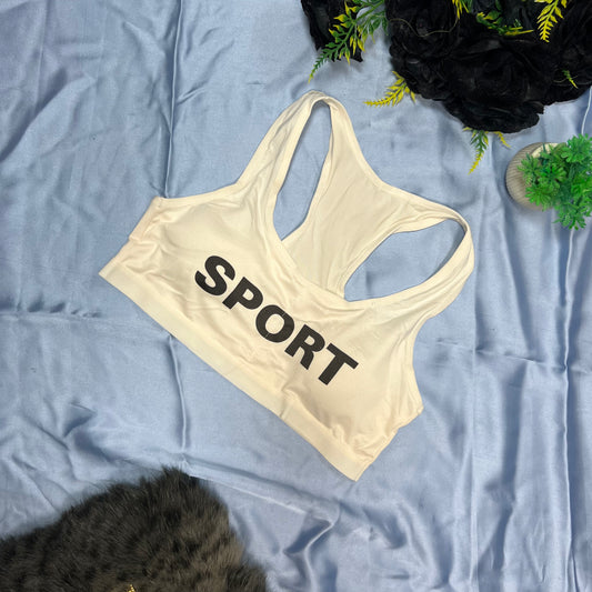 Feather Fit Active Racerback Sports Bra – Wireless High-Impact Padded Gym & Yoga Crop Top for Women Pakistan
