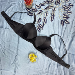 Feather Fit Mocha Satin Luxe Padded Bra – Wireless High-Support Everyday T-Shirt Bra for Women Pakistan