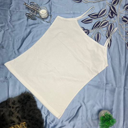 Feather Fit Everyday Essential Camisole – Breathable Pure Cotton Slim-Fit Strappy Undershirt for Women Pakistan