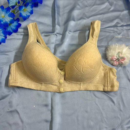 Feather Fit Cotton Comfort Front-Open Bra – Wireless Breathable Everyday Support Bra for Women Pakistan