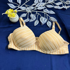 Feather Fit Crimson Stripe Padded Bra – Seamless Wireless Everyday T-Shirt Bra for Women Pakistan