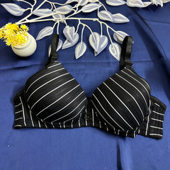 Feather Fit Crimson Stripe Padded Bra – Seamless Wireless Everyday T-Shirt Bra for Women Pakistan