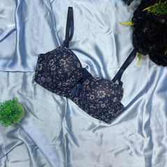Feather Fit Blush Rose Floral Padded Bra – Wireless Seamless Everyday Support Bra for Women Pakistan