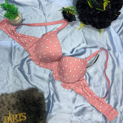 Feather Fit Daisy Ruffle Padded Bra – Wireless Floral Comfort Everyday T-Shirt Bra for Women Pakistan