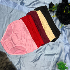 Feather Fit Pure Cotton Comfort Panty Pack of 5 Panties  – Breathable Mid-Rise Soft Seamless Hipster Underwear for Women Pakistan