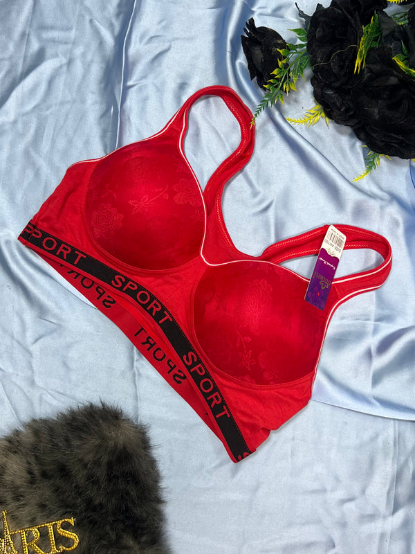 Feather Fit Active Floral Sports Bra – Wireless High-Support Padded Gym & Everyday Bra for Women Pakistan