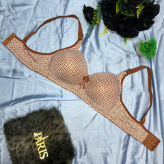 Feather Fit Geometric Luxe Padded Bra – Wireless Breathable Everyday T-Shirt Bra for Women Pakistan