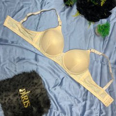Feather Fit Royal Jacquard Padded Bra – Wireless Floral Comfort Everyday T-Shirt Bra for Women Pakistan