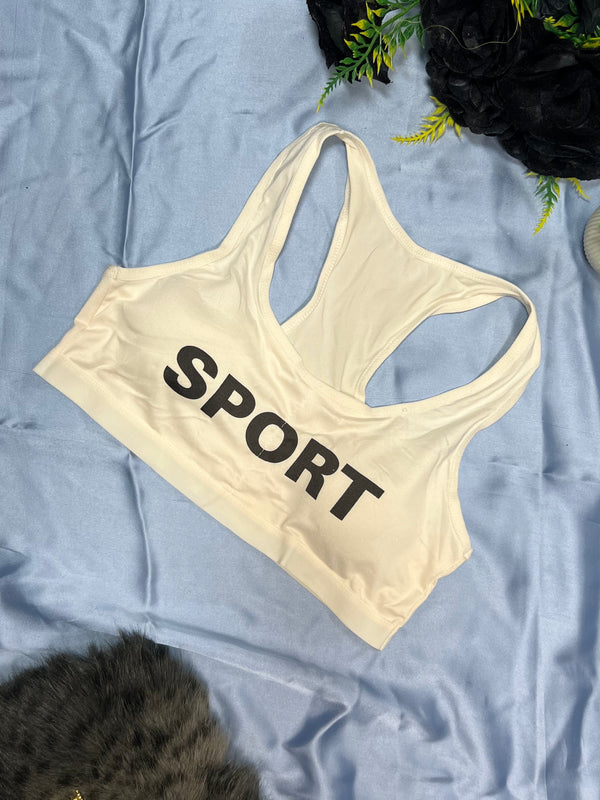 Feather Fit Active Racerback Sports Bra – Wireless High-Impact Padded Gym & Yoga Crop Top for Women Pakistan