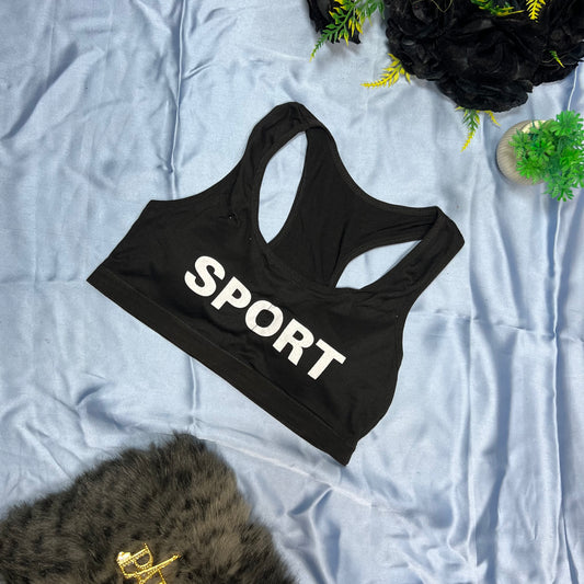Feather Fit Active Racerback Sports Bra – Wireless High-Impact Padded Gym & Yoga Crop Top for Women Pakistan