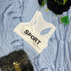 Feather Fit Active Racerback Sports Bra – Wireless High-Impact Padded Gym & Yoga Crop Top for Women Pakistan