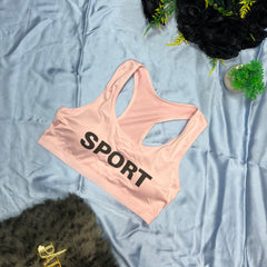 Feather Fit Active Racerback Sports Bra – Wireless High-Impact Padded Gym & Yoga Crop Top for Women Pakistan
