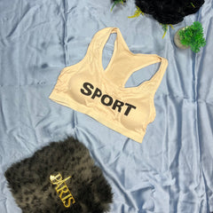 Feather Fit Active Racerback Sports Bra – Wireless High-Impact Padded Gym & Yoga Crop Top for Women Pakistan