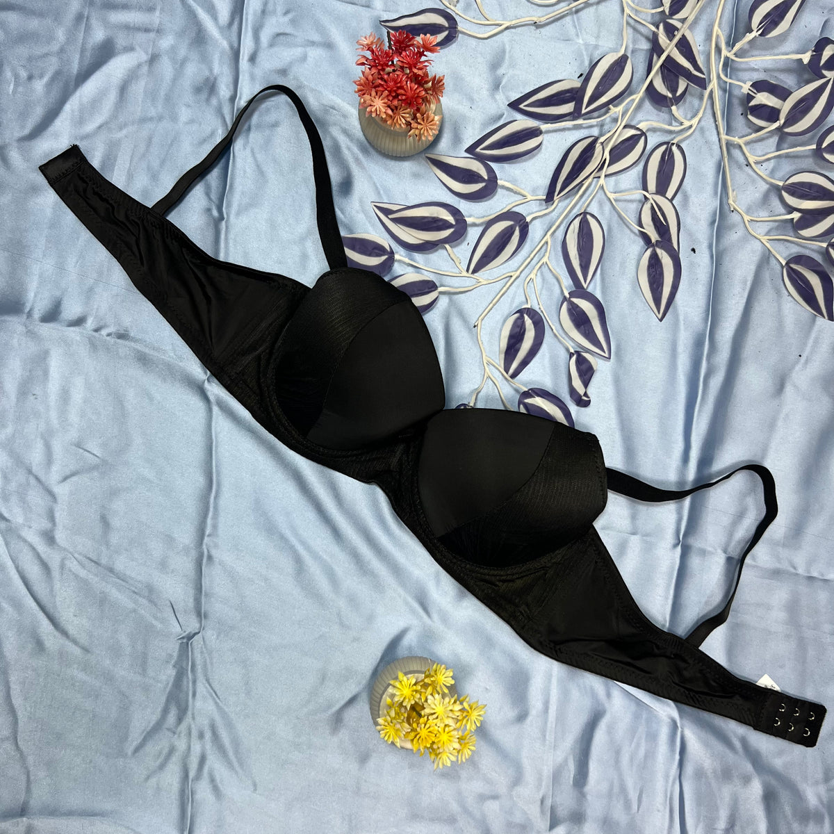 Feather Fit Mocha Satin Luxe Padded Bra – Wireless High-Support Everyday T-Shirt Bra for Women Pakistan