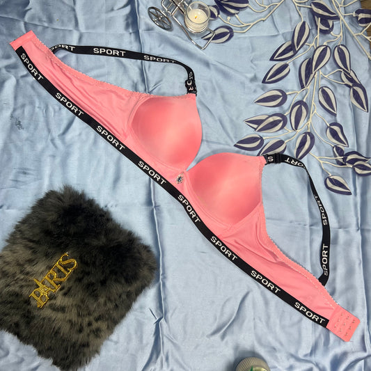 Feather Fit Active Sport Contour Bra – Wireless High-Support Padded Everyday Bra for Women Pakistan