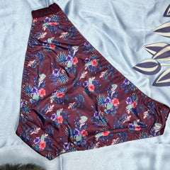 Feather Fit Tropical Lace Bloom Set – Wireless Maroon Bra & Panty Set with Floral Print for Women Pakistan
